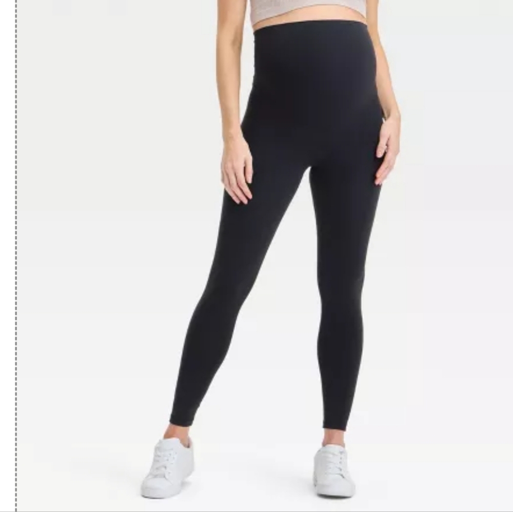 Over Belly High-Rise Active Maternity Leggings - Isabel Maternity